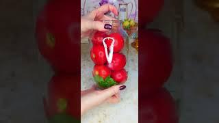 Ароматные маринованные помидоры с мелиссой, сладкие, вкусные, а маринад всегда выпивается