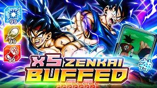 5x ZENKAI BUFFED LF GOKU AND BARDOCK WITH THEIR NEW UNIQUE! | Dragon Ball Legends