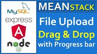 Angular 9 Drag and Drop File Upload with Progress Bar using Node js API