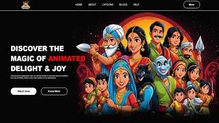 How to Create Cartoon Website Using HTML & CSS | Fast Code