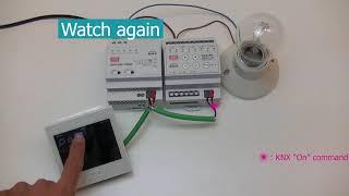 DEMO video: KAA-8R as KNX actuator to turn On/Off the light bulb