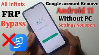 Infinix Android 11 Frp Bypass || infinix frp bypass 2024 | xshare not works | setting not working