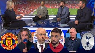 Man United vs Tottenham 0-3 Gary Neville Paul Scholes Angry Reaction |Erik ten Hag & Bruno Interview