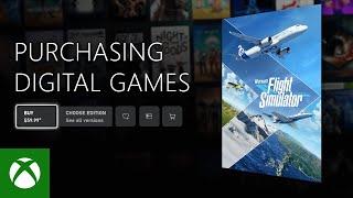 Purchasing digital games on Xbox Series S