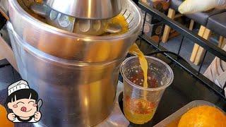 쉬지않고 팔리는 신선한 100% 생과일 주스 / Fresh fruits juice, Korean street food