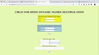 MATRIX MULTIPLICATION DYNAMICALLY USING PHP
