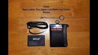 Kindz Napa Leather Slim Zipper Coin Wallet Card Holder Review