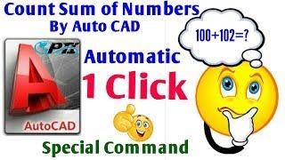 How to Sum of Value Text in Auto CAD Special Command