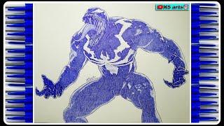 Venom  ( spiderman 2 ) | Ballpen Drawing | K5 arts | #65 #venom #spiderman2 #ps4