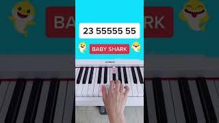 Baby Shark (Piano Tutorial) #babyshark #babysharksong #easypianotutorial #pianoshorts