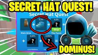 *NEW* SECRET HAT QUEST!  in BOMB SIMULATOR! Collect all the DOMINUS to CRAFT A ULTIMATE SECRET HAT!