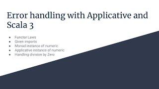 Ep 6: Functional error handling with applicative in Scala 3