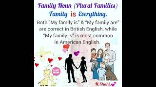  Is family singular or plural? The “family is” or the “family are”?