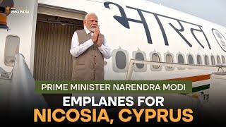 Prime Minister Narendra Modi emplanes for Nicosia, Cyprus