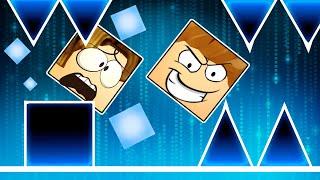 ROBLOX CHOP AND FROSTY PLAY GEOMETRY DASH IN ROBLOX