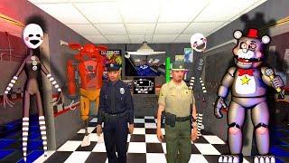 ANIMATRONICS SCARE THE SECURITY GUARD FNAF 1 COOP Garry's Mod