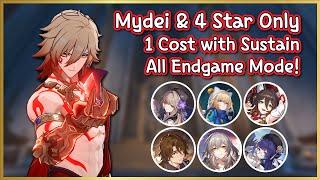 E0S0 Mydei & 4 Star Only VS ALL Endgame Mode Showcase! | Honkai Star Rail