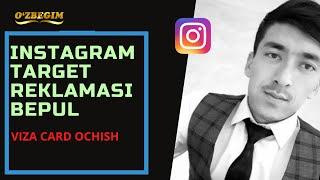 Instagram akkauntga Viza karta ochib, birga bog'laymiz! | BEPUL