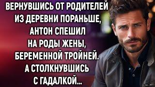 Вернувшись от родителей из деревни пораньше, Антон спешил на роды жены. А столкнувшись с гадалкой…