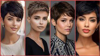 Very Attractive & Stylish Women's Short Pixie Hair Cut Designs Collections #2024 #beautygirlscracks