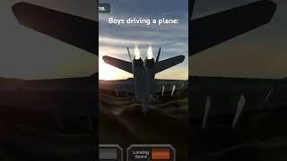 Boys vs Girls driving plane