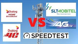 dialog 4g vs slt 4g speed test sri lanka /sinhala