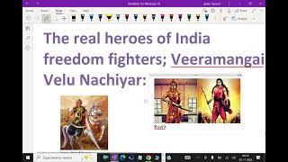 The real heroes of India freedom fighters; Veeramangai Velu Nachiyar : - 116. #velunachiyar #history