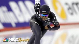 USA's Erin Jackson MAKES HISTORY with 500m World Cup title | NBC Sports