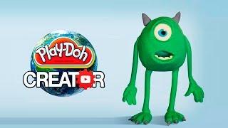 Playdoh Mike Vazovsky [Monsters Inc. Disney Pixar] - Playdough clay modeling tutorial for baby