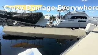 Hurricane Milton Marina Damage to Palinka Brothers Sailboat