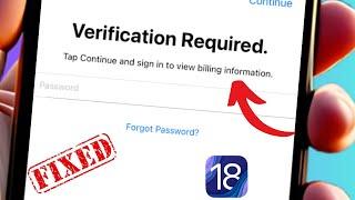 How To Stop Verification Required on App Store iOS 18 || Fix Verification Required on App Store