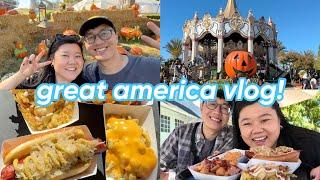 trying new food at great america! halloween  + oktoberfest 