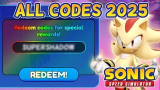 All working codes in Sonic Speed Simulator 2025!