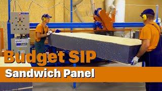 Budget SIP Sandwich Panel fabrication line with automatic glue applicator 1-C Polyurethane adhesive