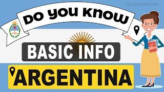 Do You Know Argentina Basic Information | World Countries Information #7 - GK & Quizzes