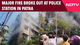 Patna News | Major Fire Engulfs Patna Police Station, Trapped Cops Rescued