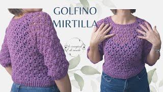 TUTORIAL: Golfino  top down" Mirtilla"