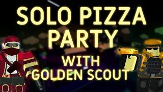 SOLO PIZZA PARTY with GOLDEN SCOUT and NO DJ | Tower Defense Simulator