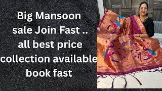Mansoon Sale saikrupa Paithani #paithani  #live #shorts #reels #youtube