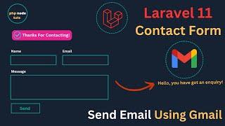 Laravel 11  Contact Form |How to Send Email in Laravel using Gmail |Laravel Contact Form send Email