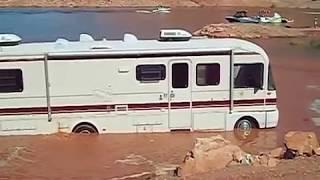 Motorhome RV Mud Bogging - Motor Home Saved by a Ford!