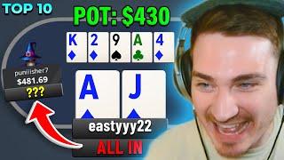 The CRAZIEST 100NL Session EVER?! | Top 10 Poker Hands Ep. 124