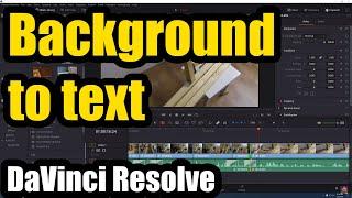 How to add Background to text (DaVinci Resolve)