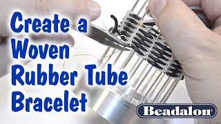 Create a Woven Rubber Tube Bracelet - With The Bangle Bracelet Weaver Tool