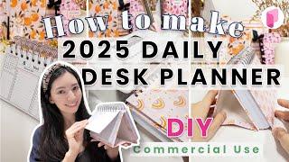 DIY How to make a 2025 Daily Desk Planner  - Tutorial