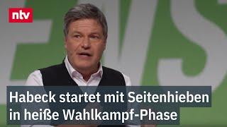 Habeck startet mit Seitenhieben in heiße Wahlkampf-Phase - Schwarz-Grünes Tauziehen | ntv