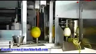 video of fully automatic orange peeling machine from serena@machinehall.com