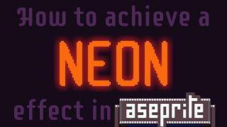 How to achieve a pixel art neon/glow effect in Aseprite