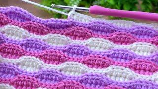 ◇Amazing!◇very easy 3 color crochet pattern description.#crochet  #knitting