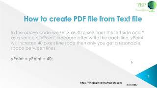 094 - How to create PDF file from Text file in C#